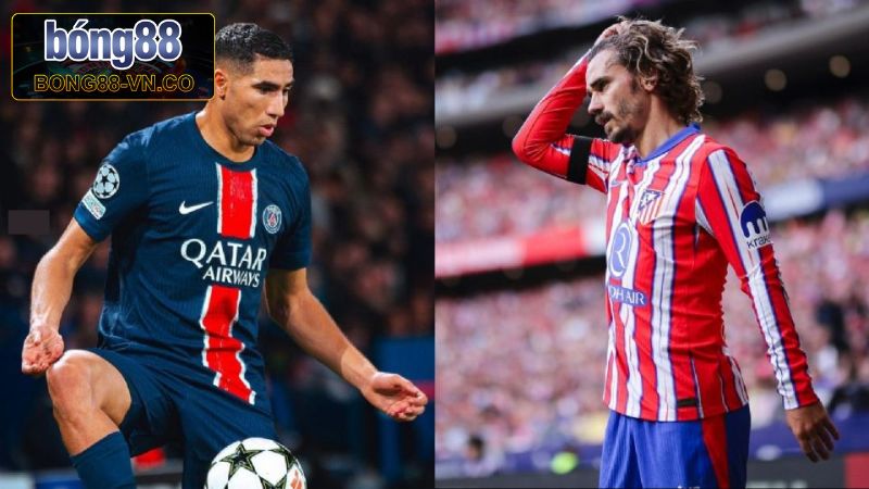 PSG vs Atletico Madrid - Bong88 Nhận Định Trận 2h00, 16/6 2 Lịch sử chạm trán giữa tuyển PSG vs Atletico Madrid